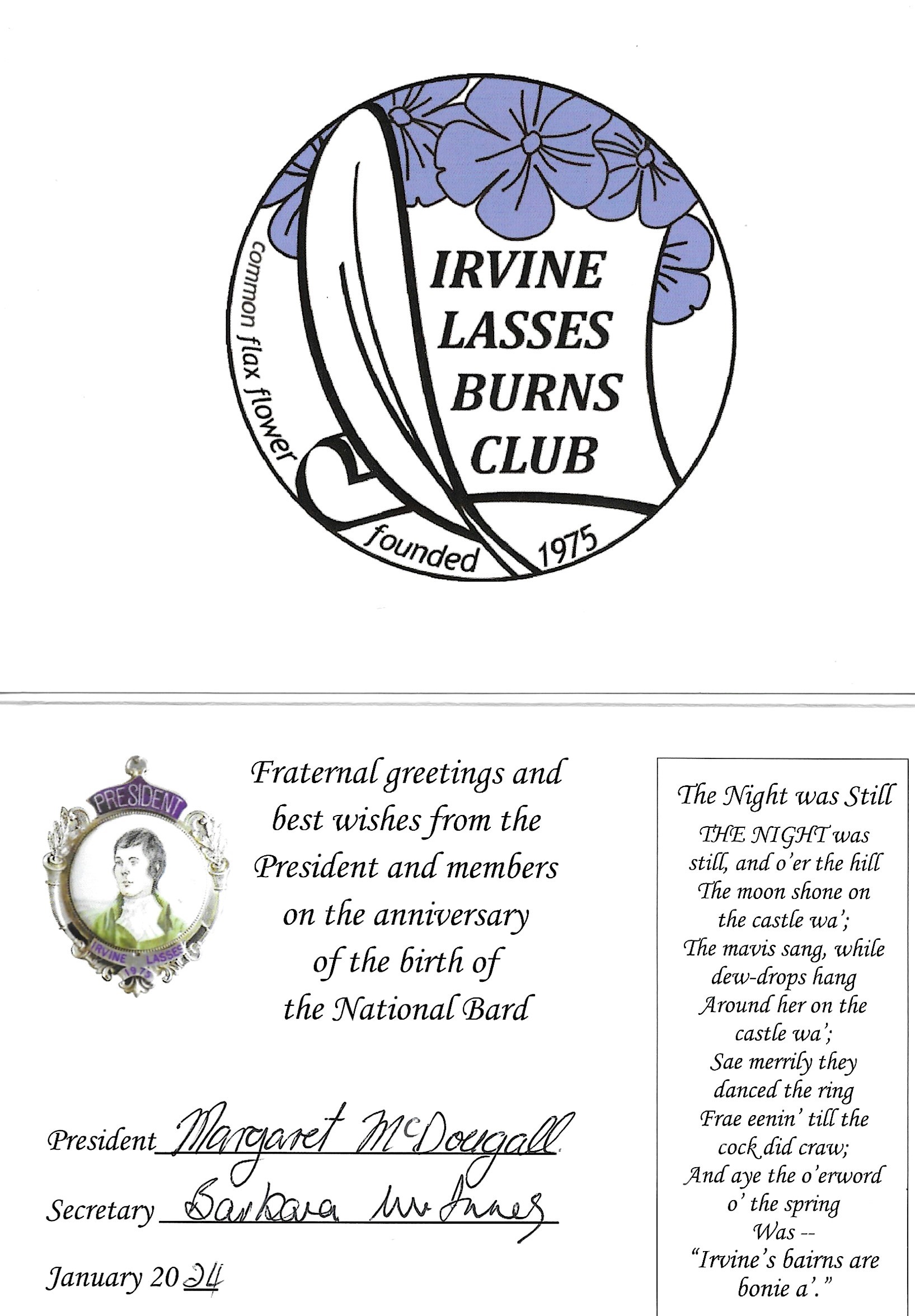 Irvine Lassies Burns Club